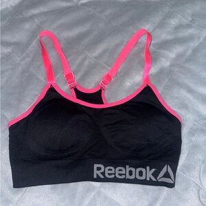 Reebok Black and Pink Sports Bra